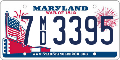 MD license plate 7MD3395