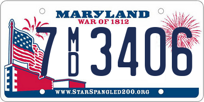 MD license plate 7MD3406