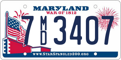 MD license plate 7MD3407