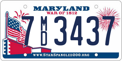 MD license plate 7MD3437