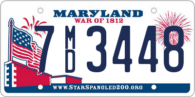 MD license plate 7MD3448