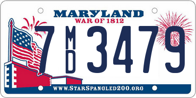 MD license plate 7MD3479