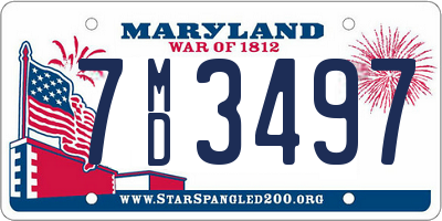 MD license plate 7MD3497