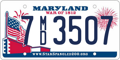 MD license plate 7MD3507