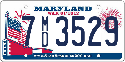 MD license plate 7MD3529