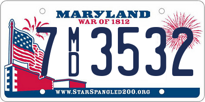 MD license plate 7MD3532