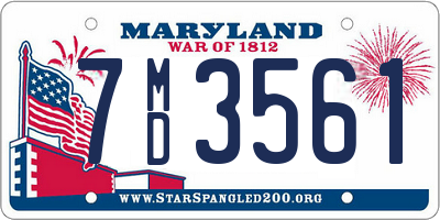 MD license plate 7MD3561