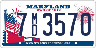 MD license plate 7MD3570