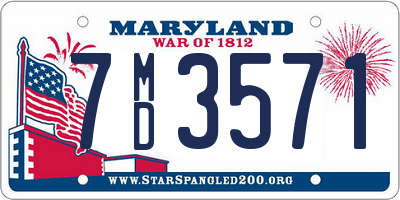 MD license plate 7MD3571