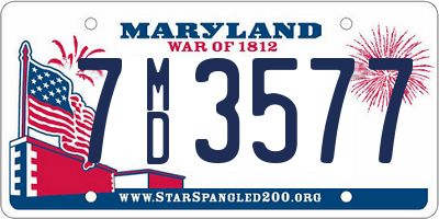 MD license plate 7MD3577