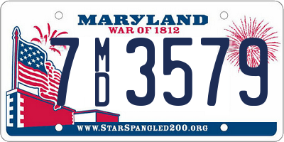 MD license plate 7MD3579