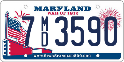 MD license plate 7MD3590