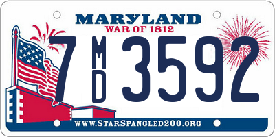 MD license plate 7MD3592