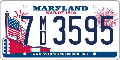 MD license plate 7MD3595