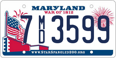 MD license plate 7MD3599