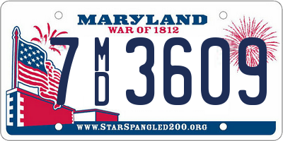 MD license plate 7MD3609