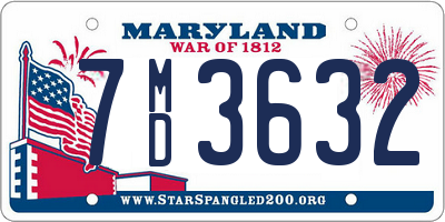 MD license plate 7MD3632