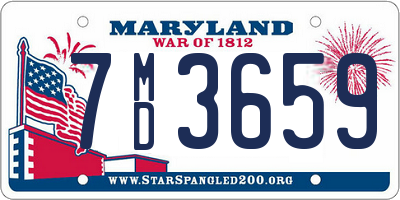 MD license plate 7MD3659