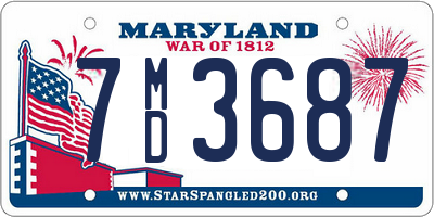 MD license plate 7MD3687