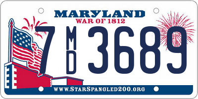 MD license plate 7MD3689