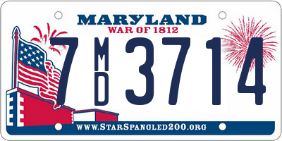 MD license plate 7MD3714