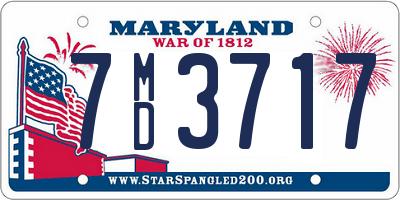 MD license plate 7MD3717