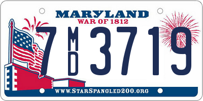 MD license plate 7MD3719