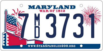 MD license plate 7MD3731