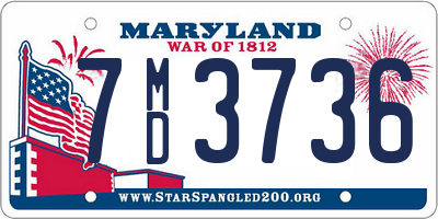 MD license plate 7MD3736