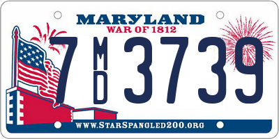 MD license plate 7MD3739