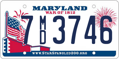 MD license plate 7MD3746
