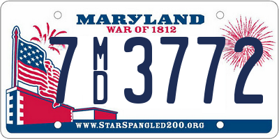 MD license plate 7MD3772