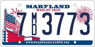 MD license plate 7MD3773