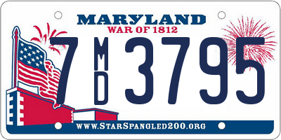MD license plate 7MD3795