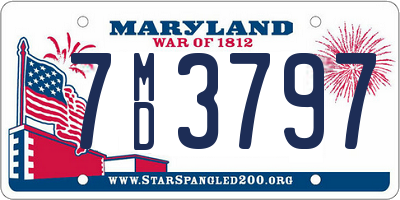 MD license plate 7MD3797