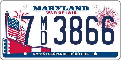 MD license plate 7MD3866