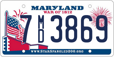 MD license plate 7MD3869