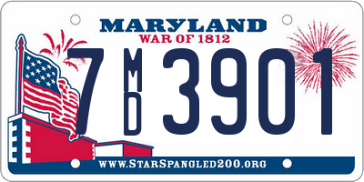 MD license plate 7MD3901