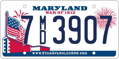 MD license plate 7MD3907