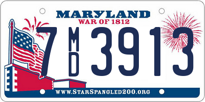 MD license plate 7MD3913