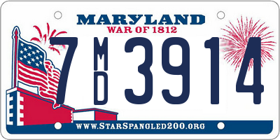 MD license plate 7MD3914