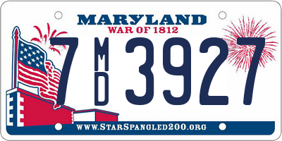 MD license plate 7MD3927