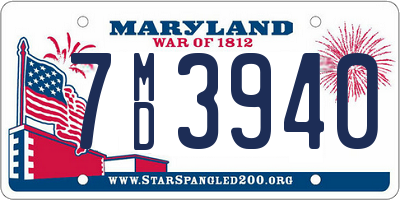 MD license plate 7MD3940