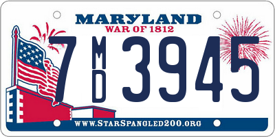 MD license plate 7MD3945