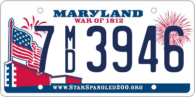 MD license plate 7MD3946