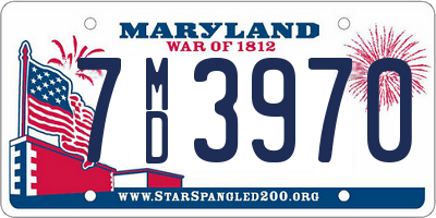 MD license plate 7MD3970
