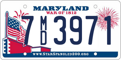 MD license plate 7MD3971