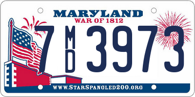 MD license plate 7MD3973