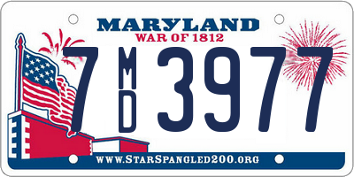 MD license plate 7MD3977