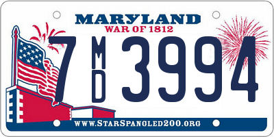 MD license plate 7MD3994